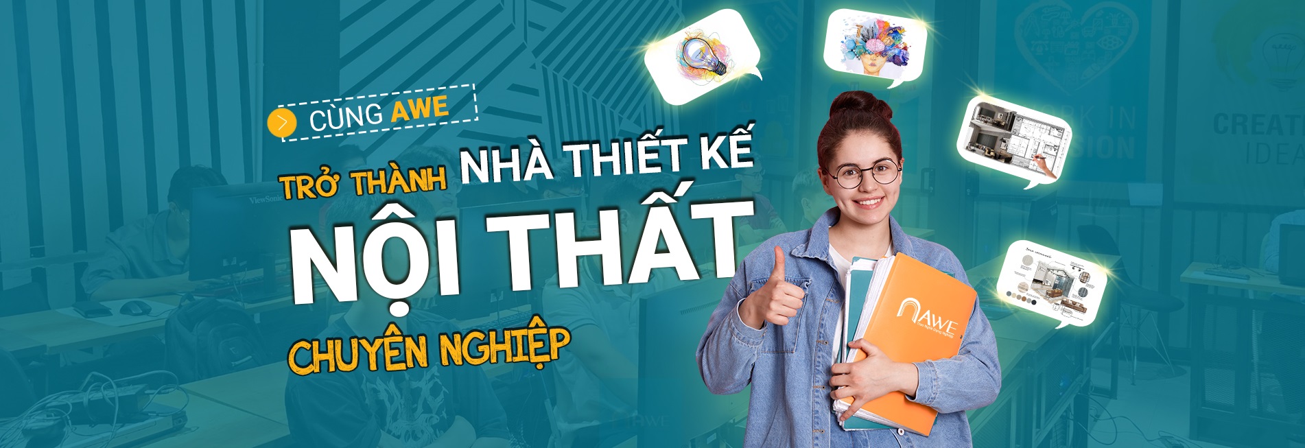 Lớp học thiết kế nội thất tại AWE